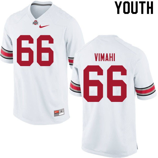 Ohio State Buckeyes #66 Enokk Vimahi Youth Stitch Jersey White